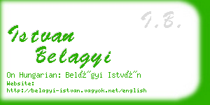 istvan belagyi business card